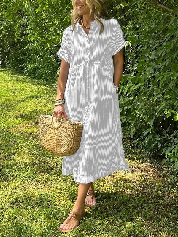 Camila | Elegant Striped Dress